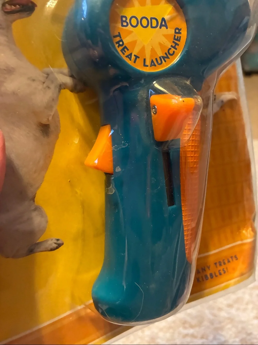 Booda Treat Launcher Dog Toy in Blue & Orange NWOT